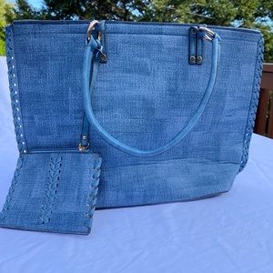 Blue Eden Tote Set by MKF Collection.